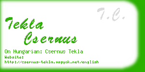 tekla csernus business card